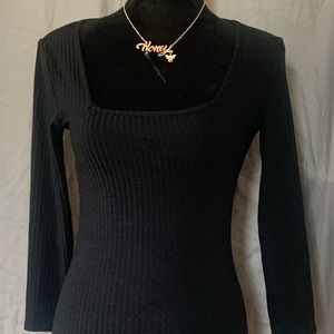 Womens XS black form fitting top